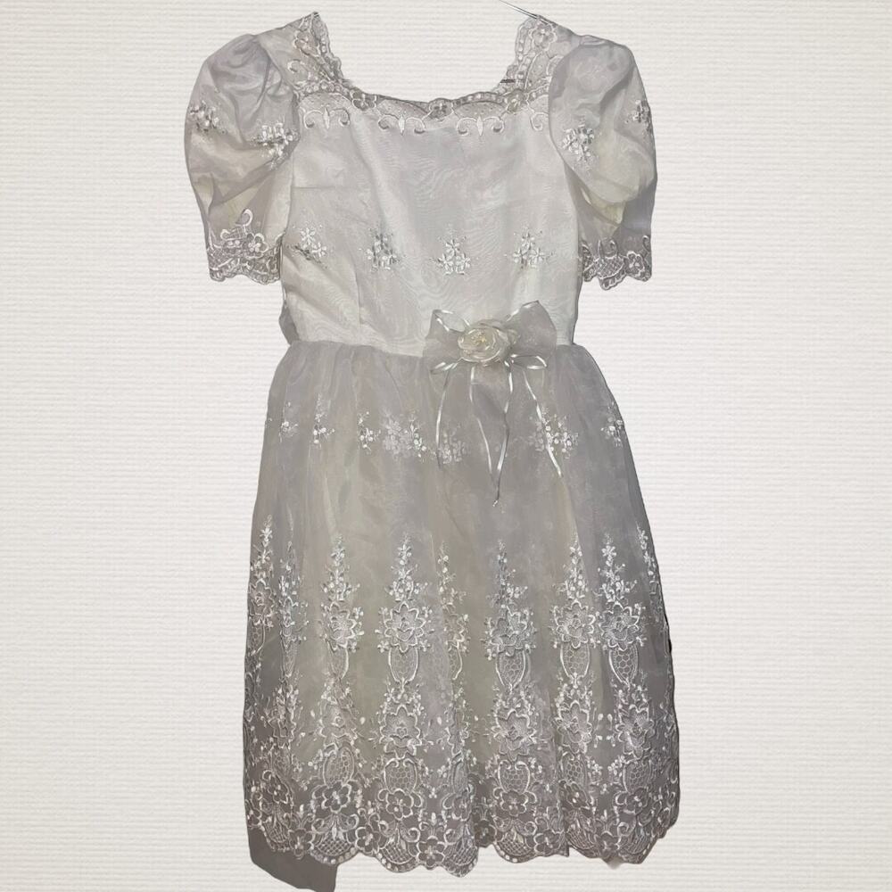 Vintage Storybook Heirlooms White Dress Sz 8
